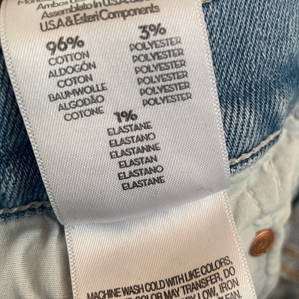 MOTHER Tomcat Ankle Fray in Kitty Corner Straight Leg light denim Jeans size 27 - Picture 11 of 14